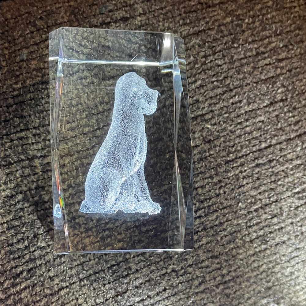 Crystal Dog Figurine